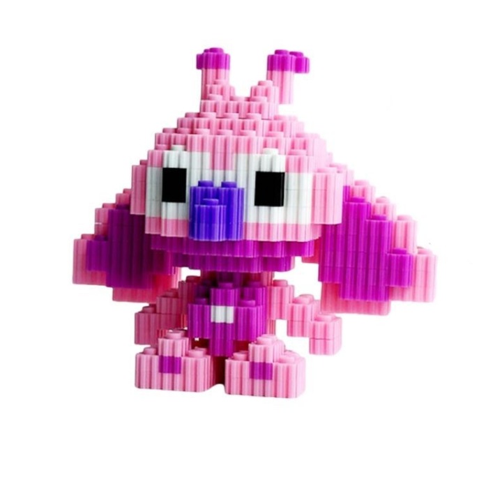 Set de constructie, ABS, 308 piese, 7 ani+, Roz