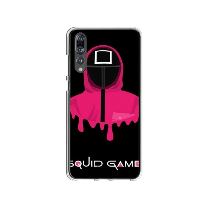 Husa personalizata HQPrint si Folie de Silicon pentru Huawei P20 Pro, model Squid Game #7, multicolor, S1D1M0179