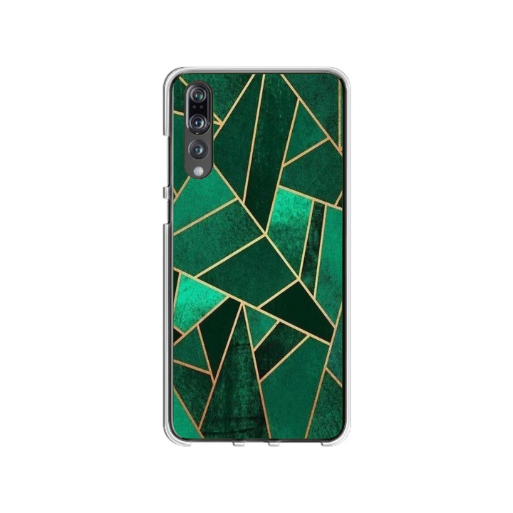 Персонализиран калъф Swim Case за Huawei P20 Pro, модел Emerald, многоцветен, S1D1M0287