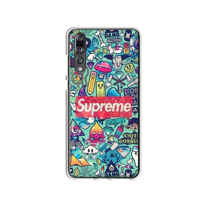 Персонализиран калъф Swim Case за Huawei P20 Pro, модел Supreme, многоцветен, S1D1M0360