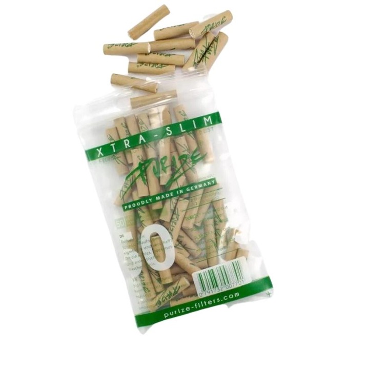 Filtre cu carbune activ Purize Organic Extra Slim 6mm x50