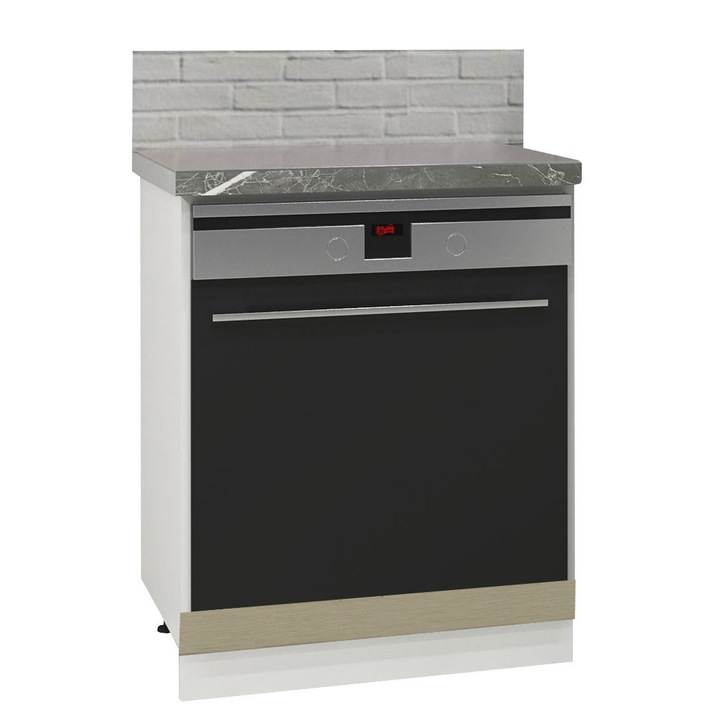 Corp bucatarie inferior MDF, cuptor, Badenmob, seria Square, 60.02x50x78 cm, Fag