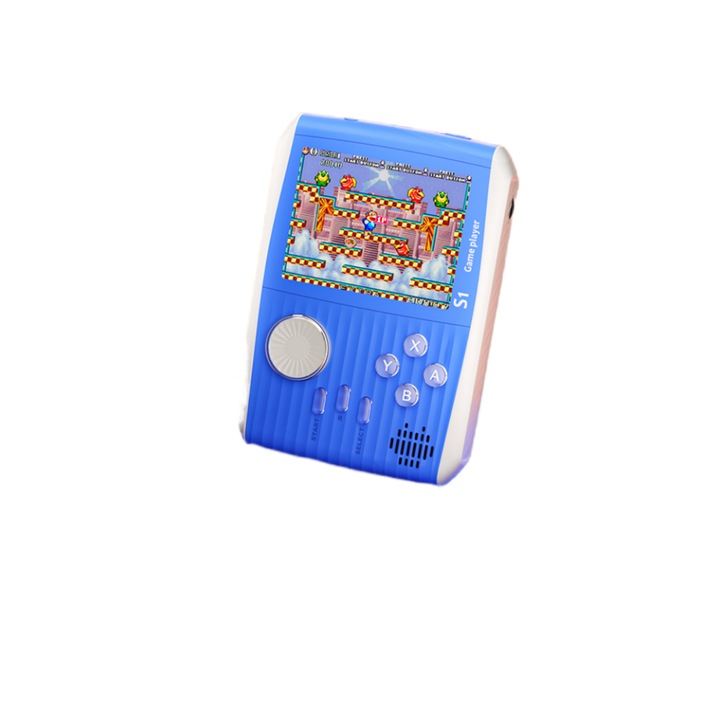 Ретро видео игра за деца, LCD екран, 666 игри, Многоцветен