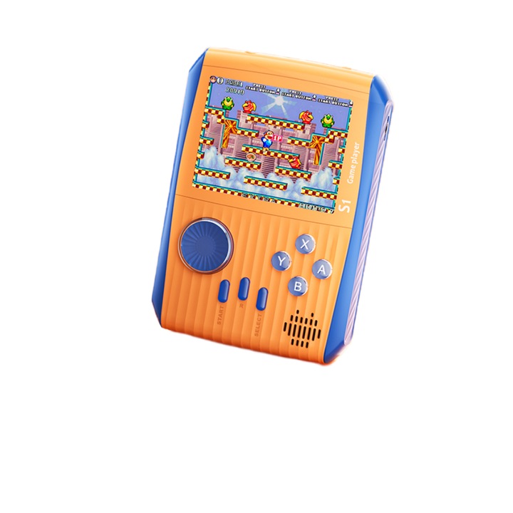 Retro videojáték gyerekeknek, LCD képernyő, 666 játékok, többszínű3