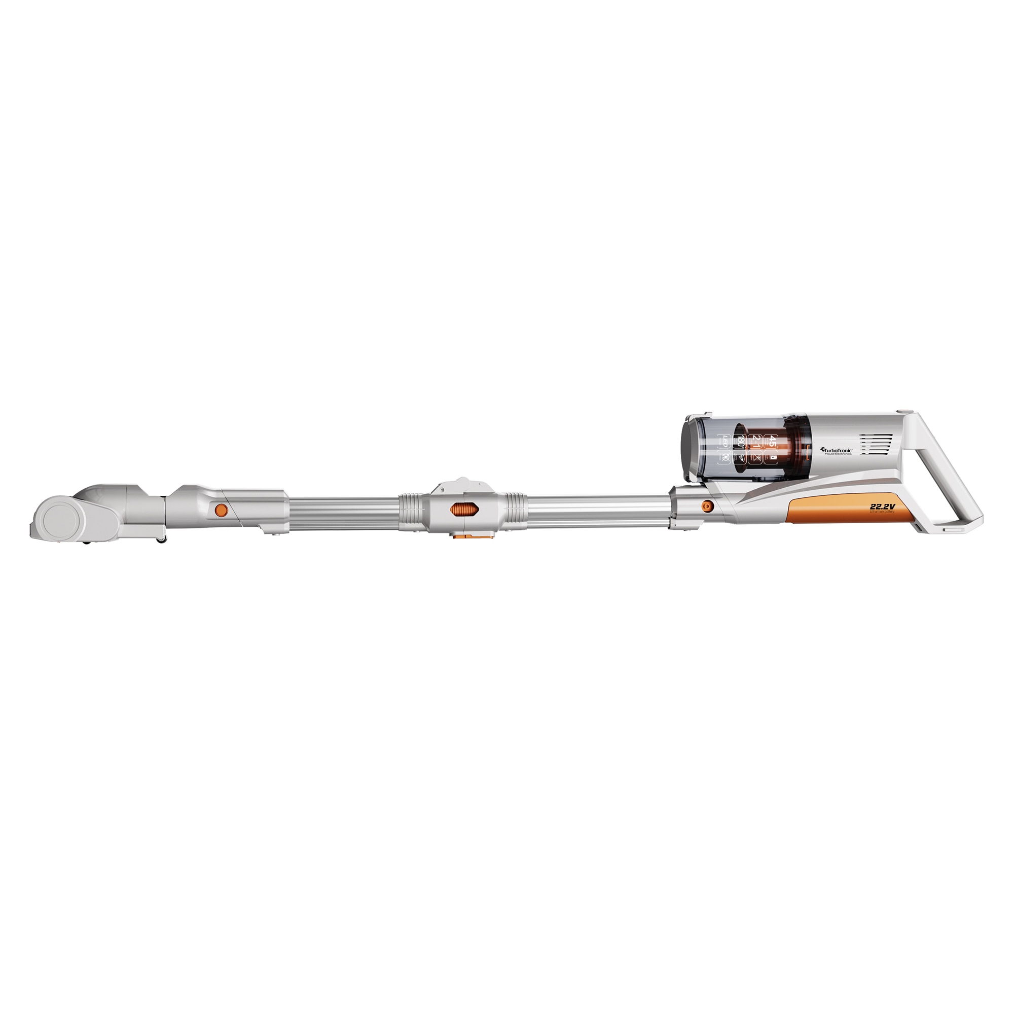 Aspirator portabil 2in1 TurboTronic TT-CV11 Cyclone11 Ultra-Light Stick, 0, 6l, baterie Li-ion, 22, 2V, 45 minute autonomie, gri
