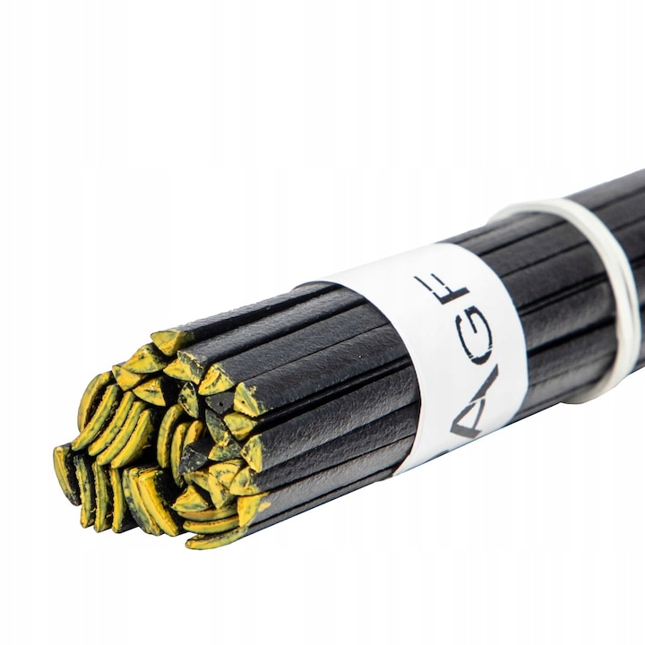 Kit, Umplutura de sudura din plastic, 00044769, Sticla, 370-430C, Benzi si triunghiuri, Poliamida cu fibra de sticla PAGF, Performanta ridicata Negru