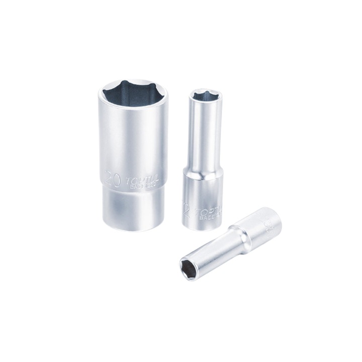 Дълги гаечни ключове Toptul, квадратна водача 1/4 инча, шестоъгълен профил, отвор на ключа 4 мм, хром ванадий