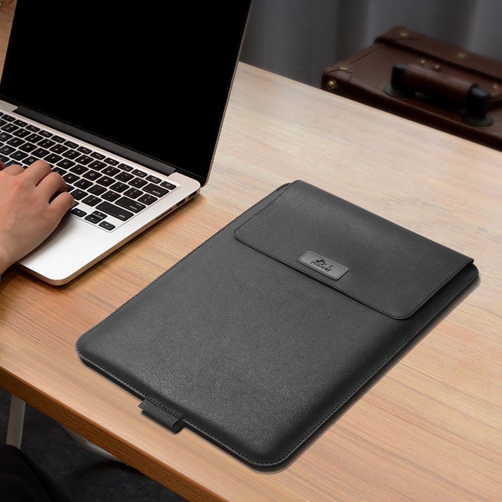 Set huse de protectie pentru laptop, Hueiroy, PVC, 15 inchi, Negru