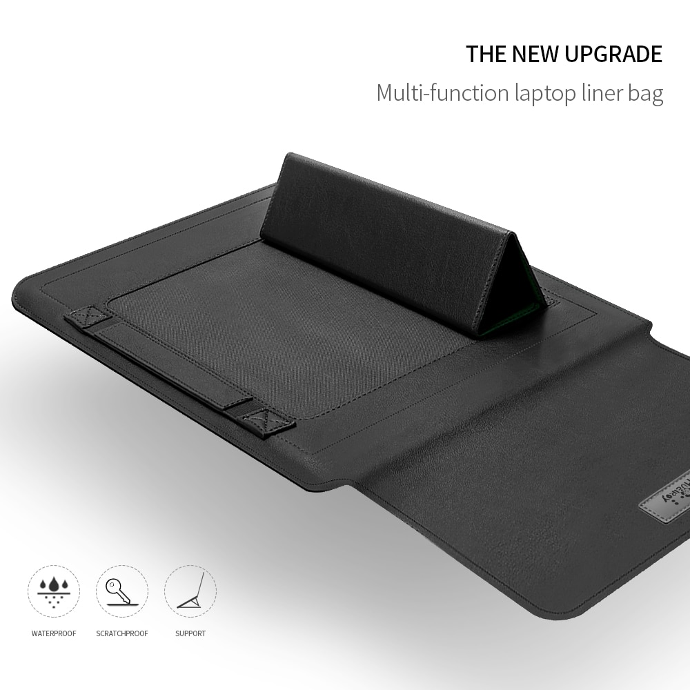 Set huse de protectie pentru laptop, Hueiroy, PVC, 15 inchi, Negru