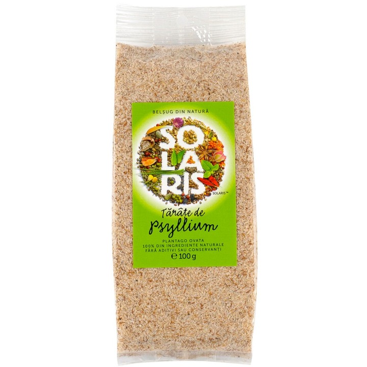 Psyllium korpa (Plantago ovata), 100% természetes, adalékanyagok nélkül, tartósítószer nélkül, 100g, Solaris Plant