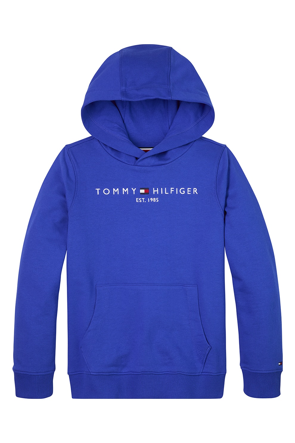 Tommy Hilfiger, Hanorac cu logo brodat si buzunar kangaroo