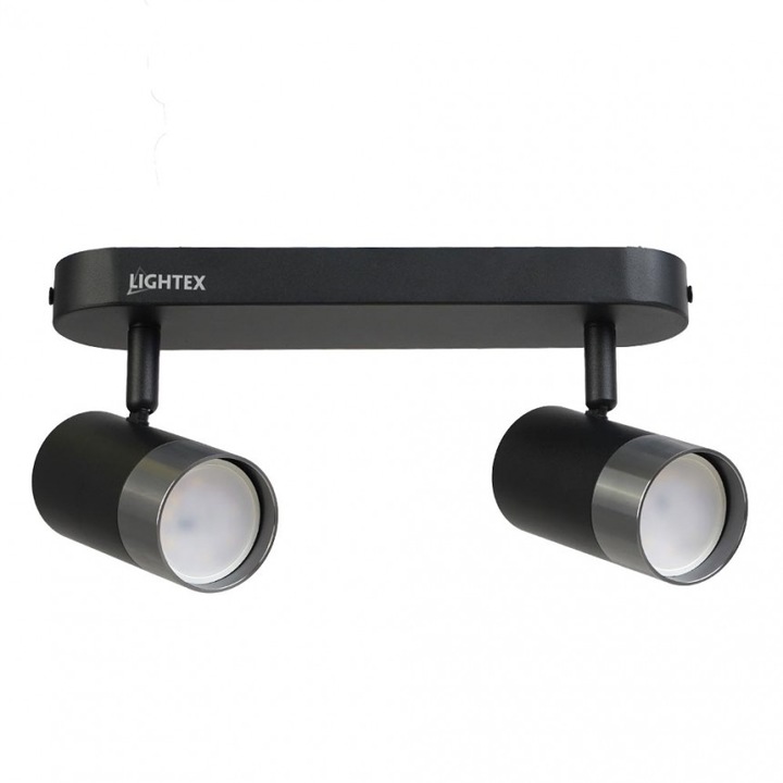 Спот Lightex OSKAR, 2xGU10, 260x55x25mm, Черен