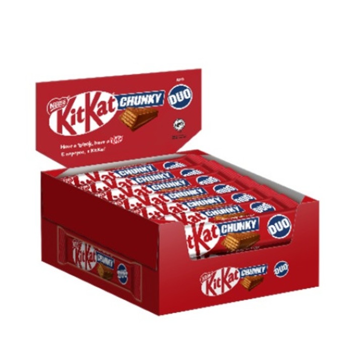 Шоколадов десерт, NESTLE KIT KAT CHUNKY DUO, кутия 24бр. х 64 g