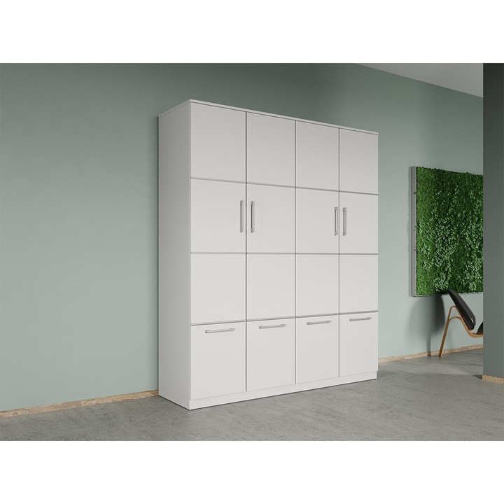 Dulap dormitor, Alb 4U, Acapulco, L 164.4 x A 48 x H 192,5 cm