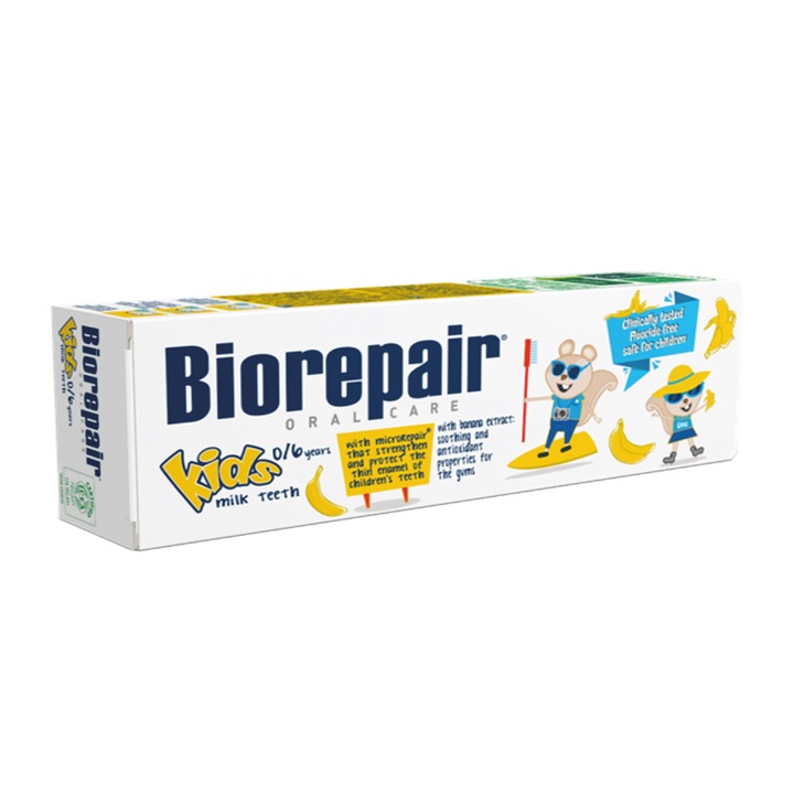 BioRepair Junior Паста за зъби за деца, 0-6 години Банани, 50 мл