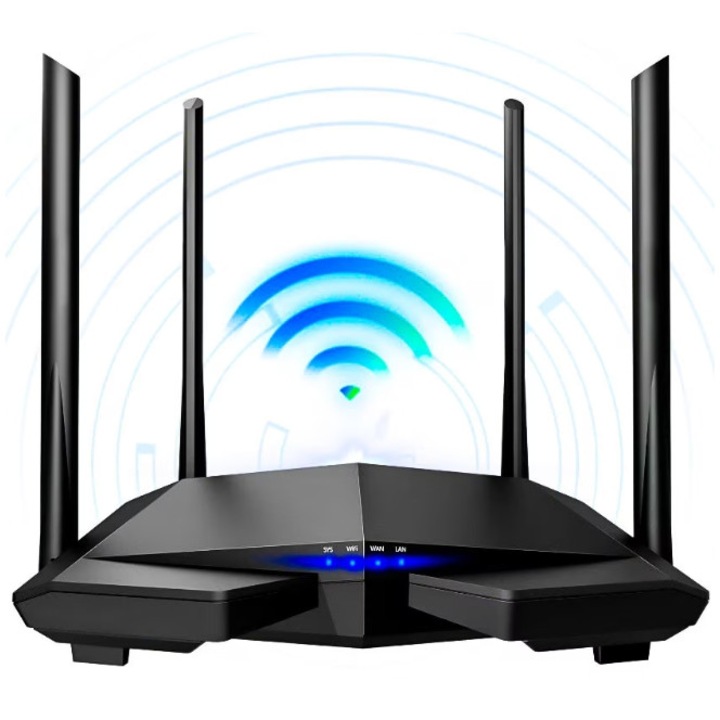 Безжичен рутер, AC1200, Excitat®, Dual-Band Gigabit, MU-MIMO, Beamforming, 4x 100 Mbps, Родителски контрол
