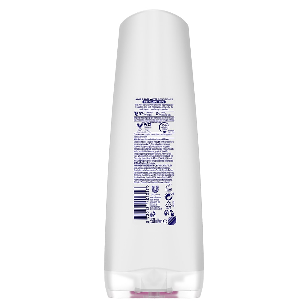 Balsam Dove Aloe Vera Rose Water, 350 ml - eMAG.ro