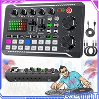 Placa de sunet externa transmisie live, Excitat®, 18 efecte de sunet live, intrare microfon, acompaniament wireless Bluetooth, pentru PC, telefon mobil sau tableta, negru