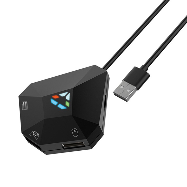 Convertor tastatura mouse, BOMSTOM, micro-USB, pentru seria de consola PS4 / PS3 / Xbox ONE / 360, Negru