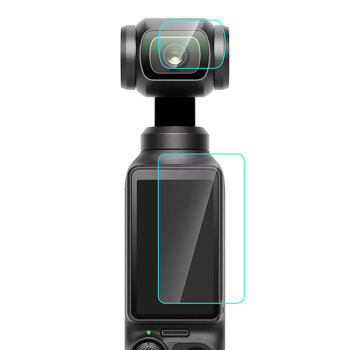 Защитен протектор за обектив и дисплей Puluz PU950T за спортна видеокамера DJI OSMO Pocket 3, прозрачен