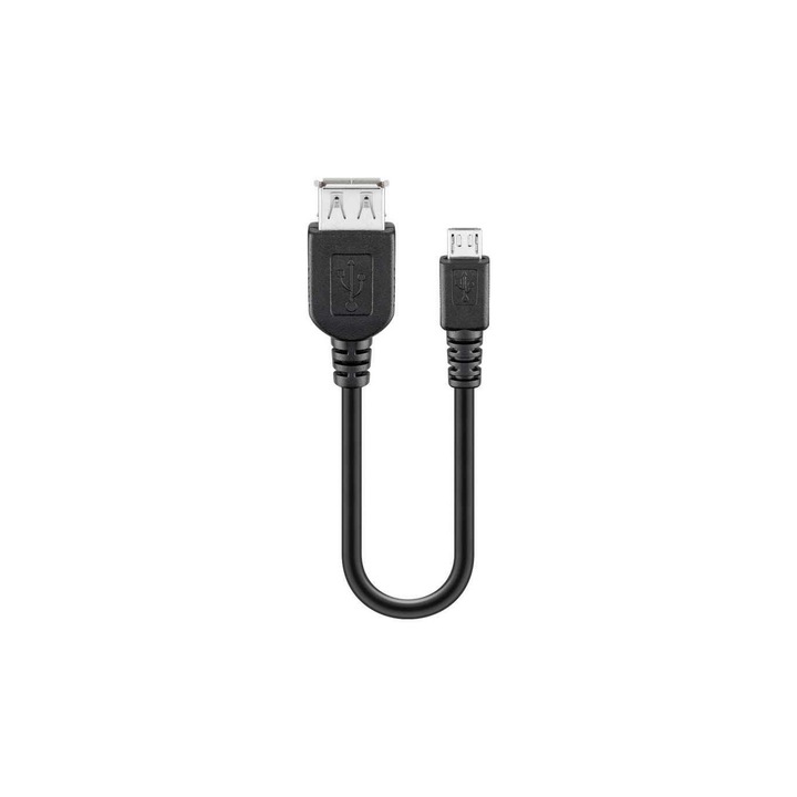 Adapterkábel USB A anya - mikro USB apa OTG Goobay