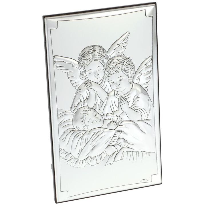 Őrangyalok ezüst ikon, 15cm