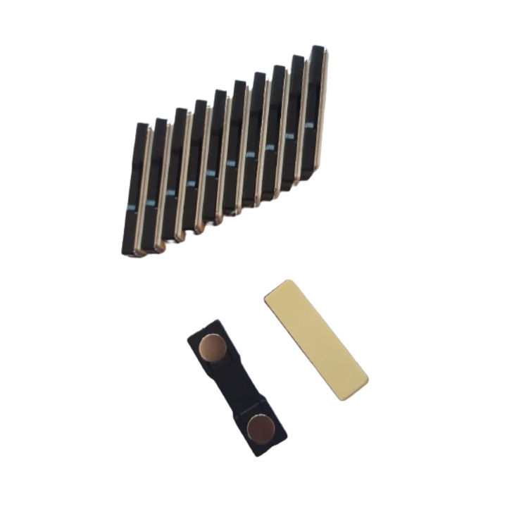 Suport magnetic pentru ecuson cu plastic - set de 10 bucati