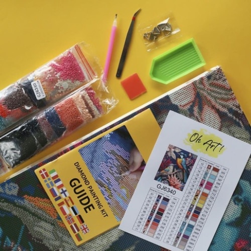 Jerry ページ Set de broderie cu diamante 5D cu rama, mozaic 20x30 cm, Tom