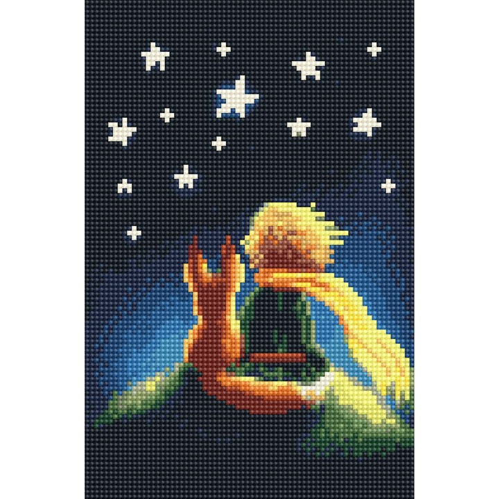 Set goblen cu diamante, cu sasiu, Micul print, 20x30 cm