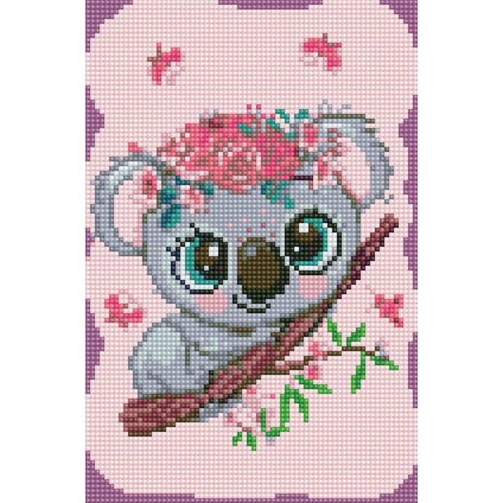 5D комплект за диамантена бродерия с мозайка в рамка 20x30cm Малка коала за деца Oh Art