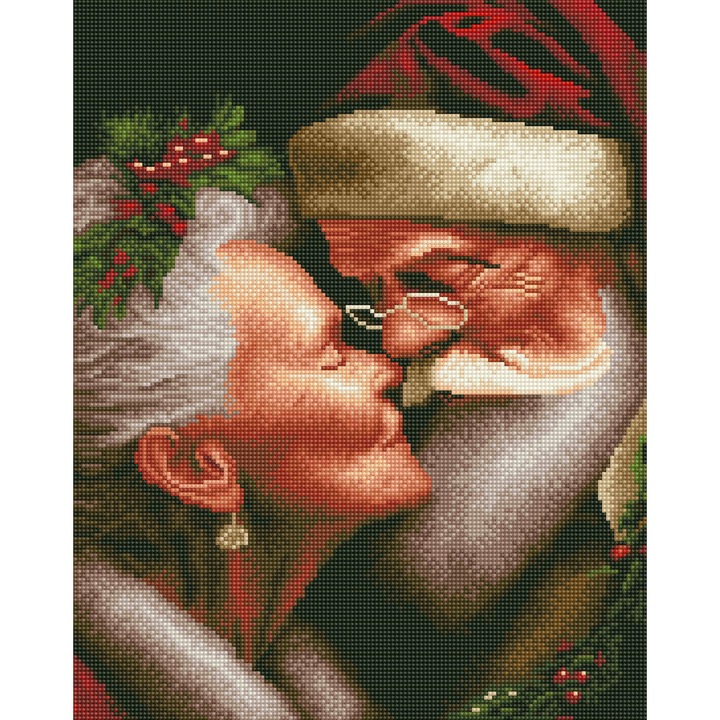 Set goblen cu diamante, cu sasiu, Draga Mosului, 40x50 cm