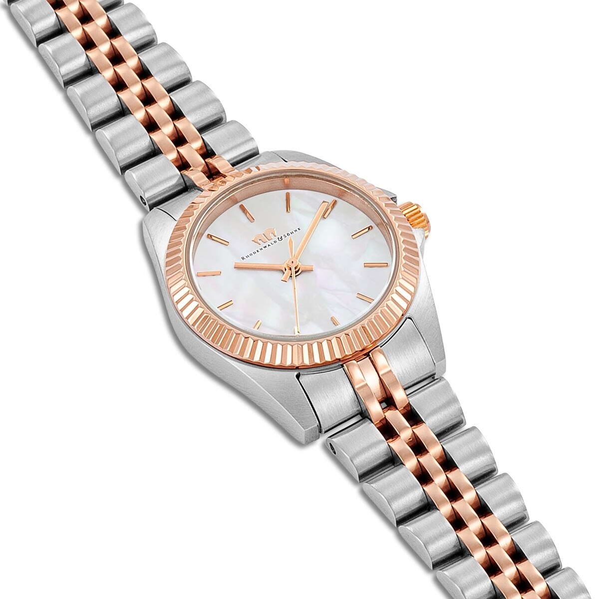 Rhodenwald & Söhne, Ceas analog cu doua nuante, Argintiu eMAG.ro