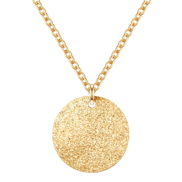 Eastside, Colier placat cu aur de 14K, din otel inoxidabil, Auriu