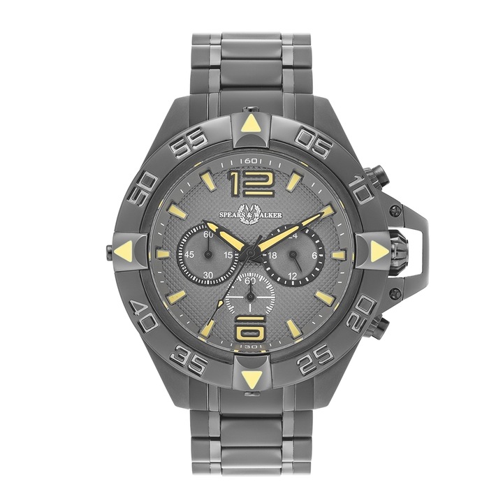 Spears & Walker, Ceas cronograf de otel inoxidabil, Gri