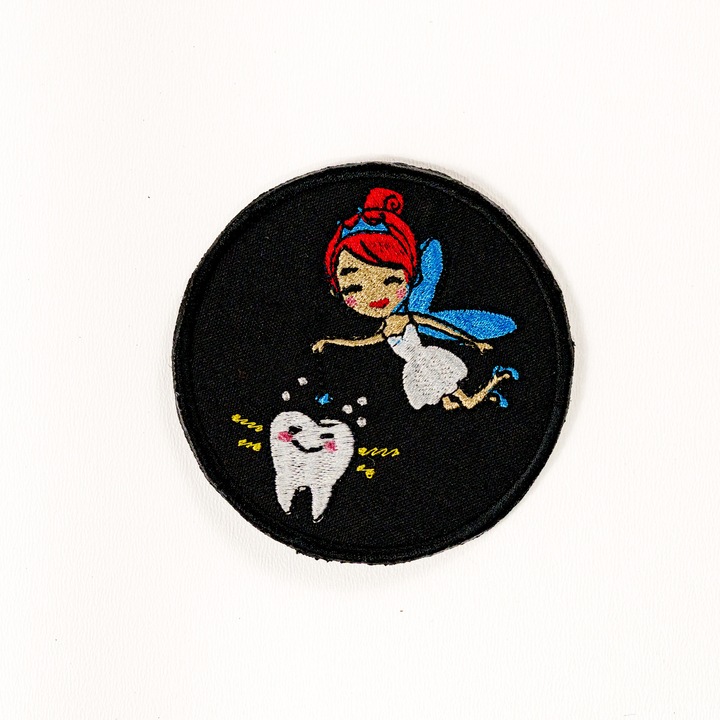 Petic brodat Brodcraft - Zana maseluta negru, 8x8 cm