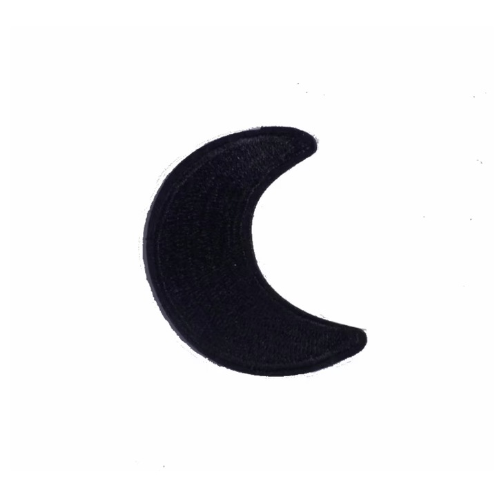 Petic textil Luna Neagra, Multicolor, 3, 8 cm x 4, 5 cm, INOVATIX