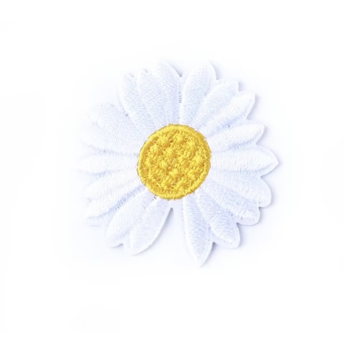 Кръпка от плат, Маргаритка, Многоцветна, 4,2 см х 4,2 см, INOVATIX