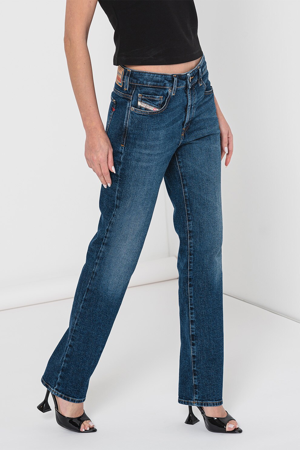 Diesel 1984 SLANDY-HIGH Azul / Z9c18 - Envío Gratis | ! - Textil Vaqueros Slim Mujer 90,00