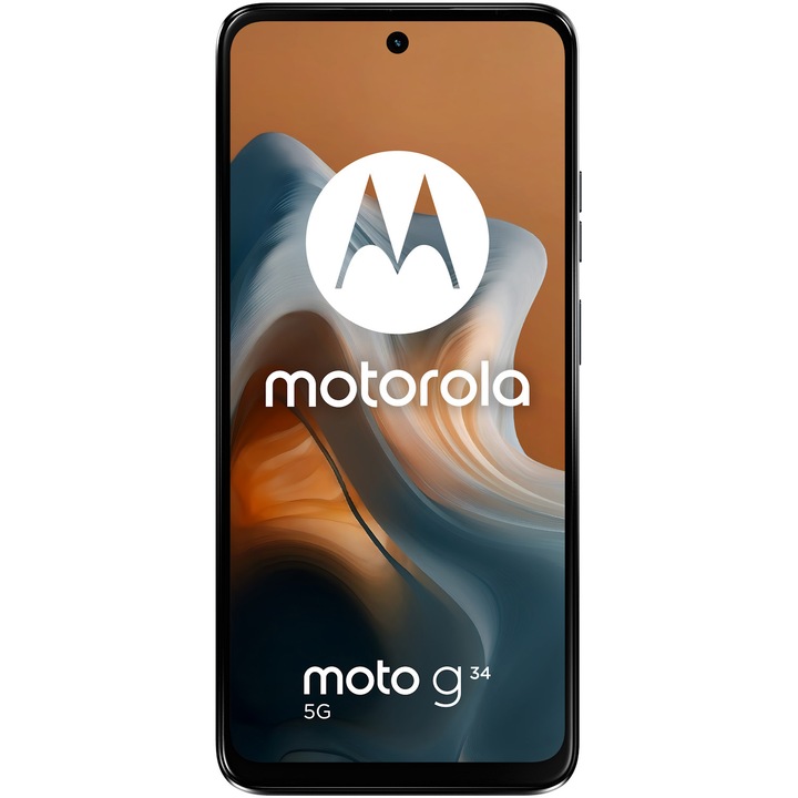 Telefon mobil Motorola Moto g34, Dual SIM, 128GB, 8GB RAM, 5G, Charcoal Black