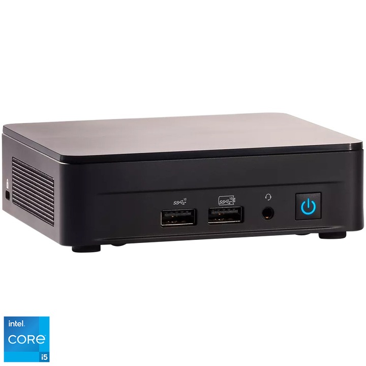 Mini PC Asus NUC 12 Pro Kit NUC12WSKv5 Intel® Core™ i5-1250P processzorral 4,40 GHz-ig, nincs RAM, nincs tárhely, Intel® Iris® Xe Graphics kompatibilis, nincs operációs rendszer, nincs vezeték, fekete