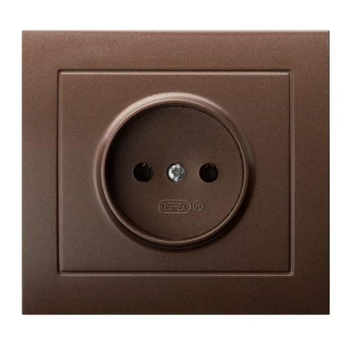 Обикновен контакт GP-1W/52, Ospel, 250V, 16A, IP44, Кафяв