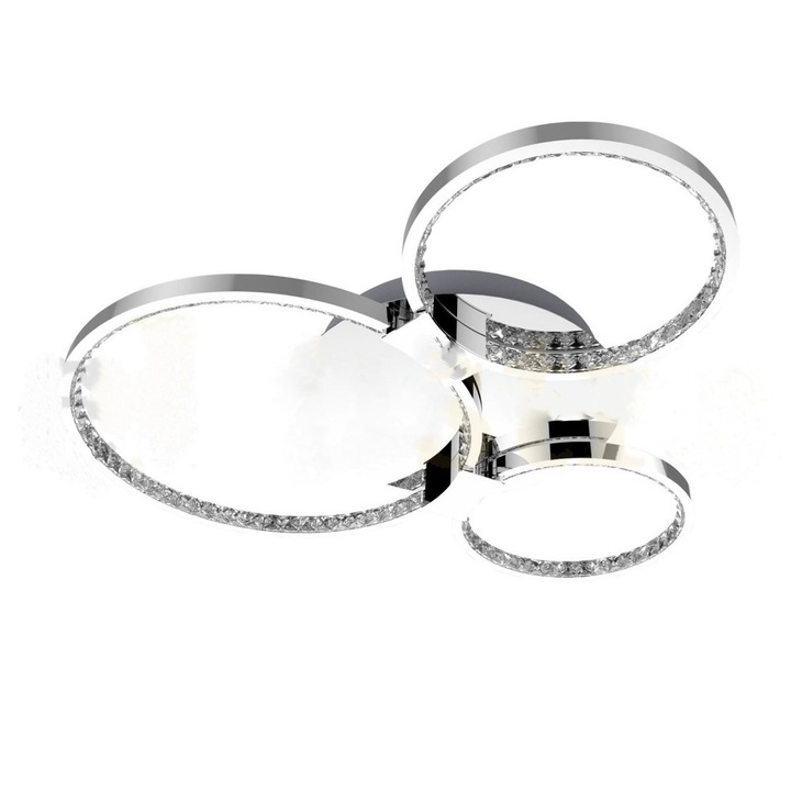 Mennyezeti lámpa PLANET PL3 LED 35W 3 körkörös LED fém króm (H x Szé x Ma): 500,00 mm x 480,00 mm x 80,00 mm KLAUSEN