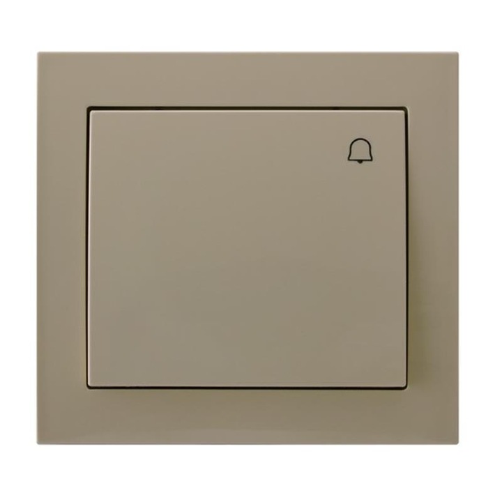 Ajtócsengő kapcsoló, OSPEL Kier, IP20, vékony rögzítés, bézs