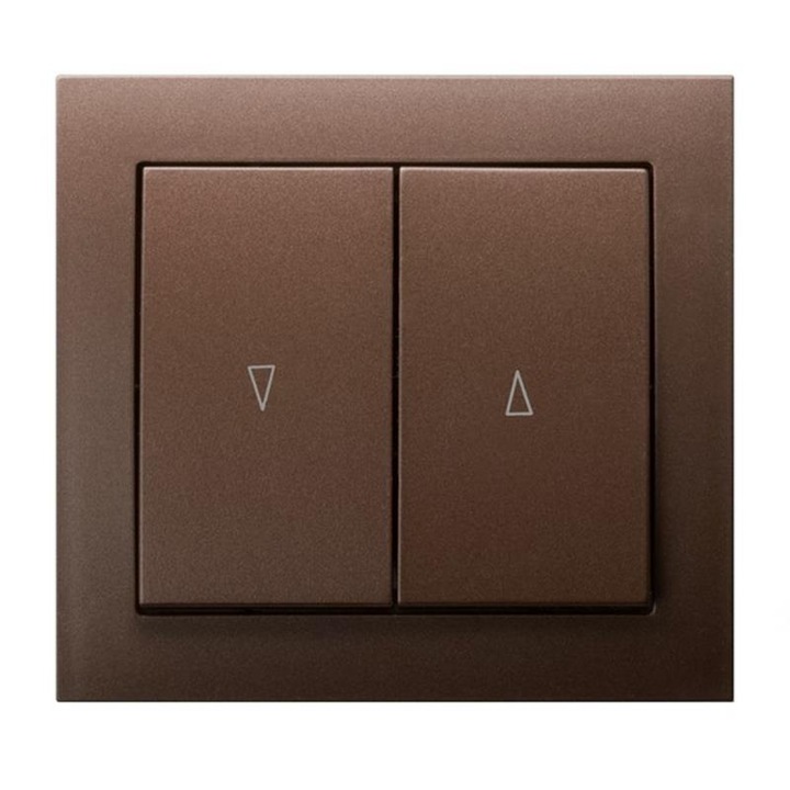 Ключ двоен затвор LP-7W/52, Ospel, Пластмаса, 250V, IP20, Кафяв