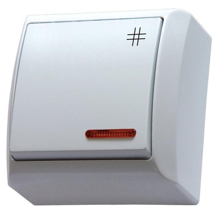 Intrerupator incrucisat LN-4BS/00, Ospel, Alb