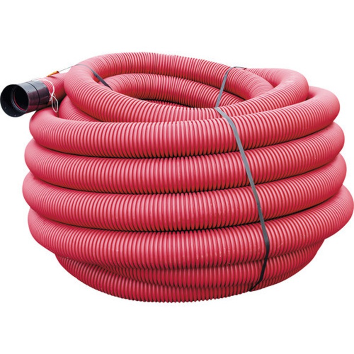 Teava Flexibila Corugata Din Polietilena Tehnoworld Ø40 Mm 50m 450n
