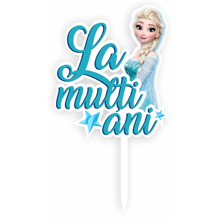 Topper tort UV La multi ani, Plexiglas, Inedit Print, TC1009, 9 cm