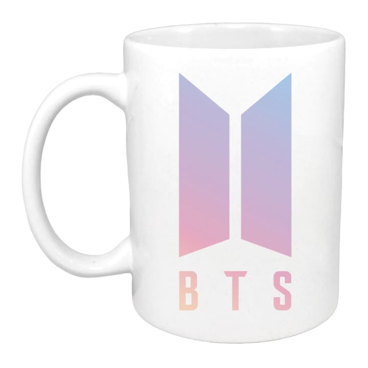 Személyre szabott bögre BTS Logo K-Pop, kerámia, INOVATIX, 330 ml