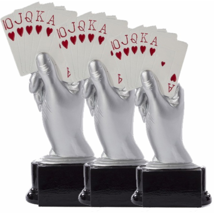 Set 3 Trofee Poker, 20, 18, 16 cm