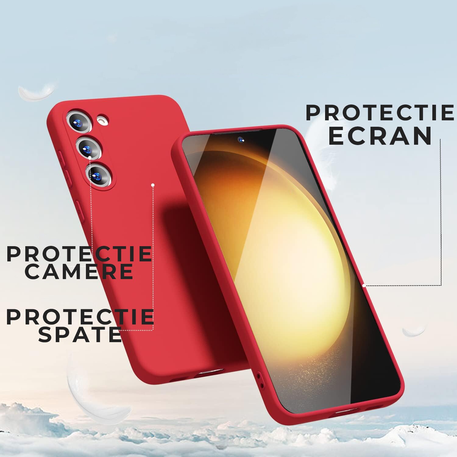 Husa pentru Samsung Galaxy S24 Plus Premium Silicon Daden®, Protectie Camera, Antisoc, Calitate Premium, Rosu